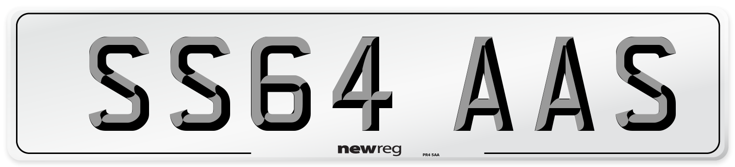 SS64 AAS Number Plate from New Reg